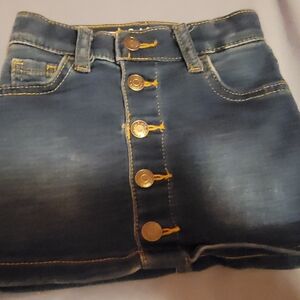 Cat & Jack Denim Skirt with Gold Buttons